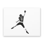 Retro Caleb Williams Canvas Wall Art | Minimal Black & White straight-on view