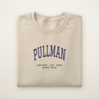 Pullman Chicago Home 2026 Embroidered Crewneck — Navy Thread on Sand