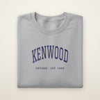 Kenwood Chicago Embroidered Crewneck — Navy Thread on Sport Grey