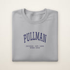 Pullman Chicago Home 2026 Embroidered Crewneck — Navy Thread on Sport Grey
