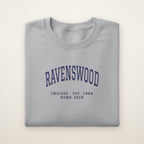 Ravenswood Chicago Home 2026 Embroidered Crewneck — Navy Thread on Sport Grey