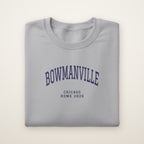 Bowmanville Chicago Home 2026 Embroidered Crewneck — Navy Thread on Sport Grey