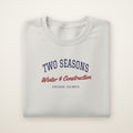 Two Seasons Chicago embroidered crewneck sweatshirt, Ash, navy and red embroidery