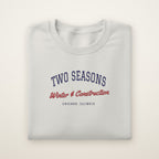 Two Seasons Chicago embroidered crewneck sweatshirt, Ash, navy and red embroidery