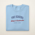 Two Seasons Chicago embroidered crewneck sweatshirt, Light Blue, navy and red embroidery