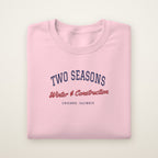 Two Seasons Chicago embroidered crewneck sweatshirt, Light Pink, navy and red embroidery