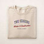 Two Seasons Chicago embroidered crewneck sweatshirt, Sand, navy and red embroidery