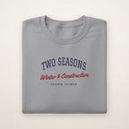 Two Seasons Chicago embroidered crewneck sweatshirt, Sport Grey, navy and red embroidery