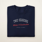 Two Seasons Chicago embroidered crewneck sweatshirt, Navy, white and red embroidery