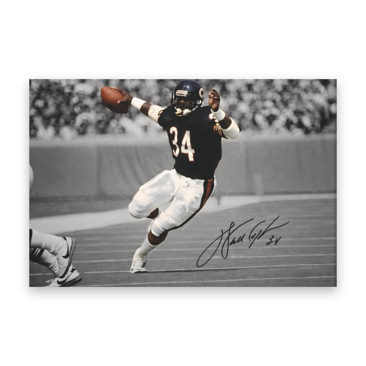 Walter Payton #34 Canvas Wall Art | Sweetness straight-on view