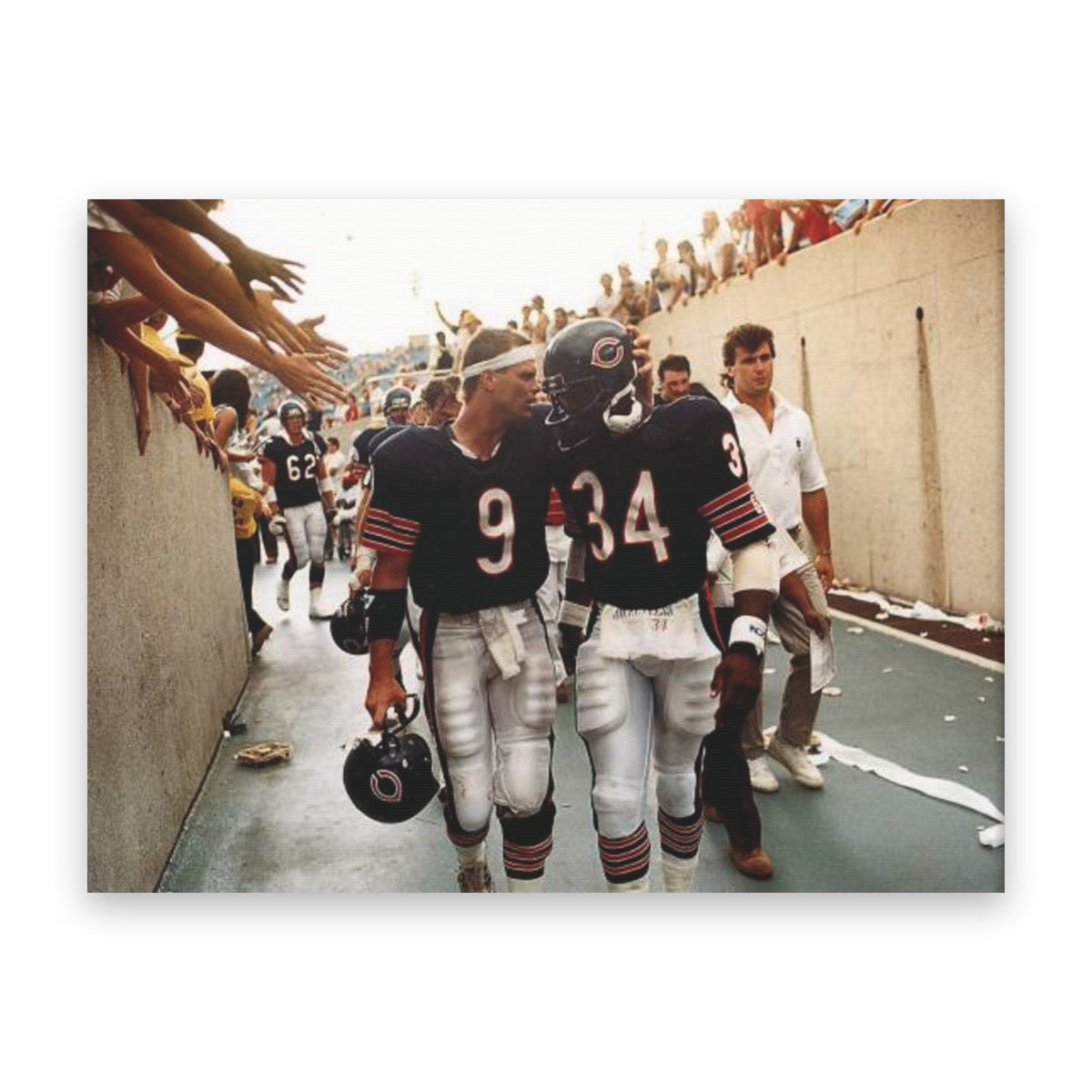 Walter Payton & Jim McMahon Canvas Wall Art straight-on view