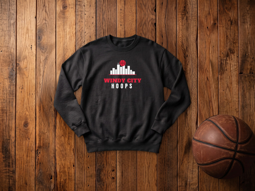 Kids Windy City Hoops crewneck, Black