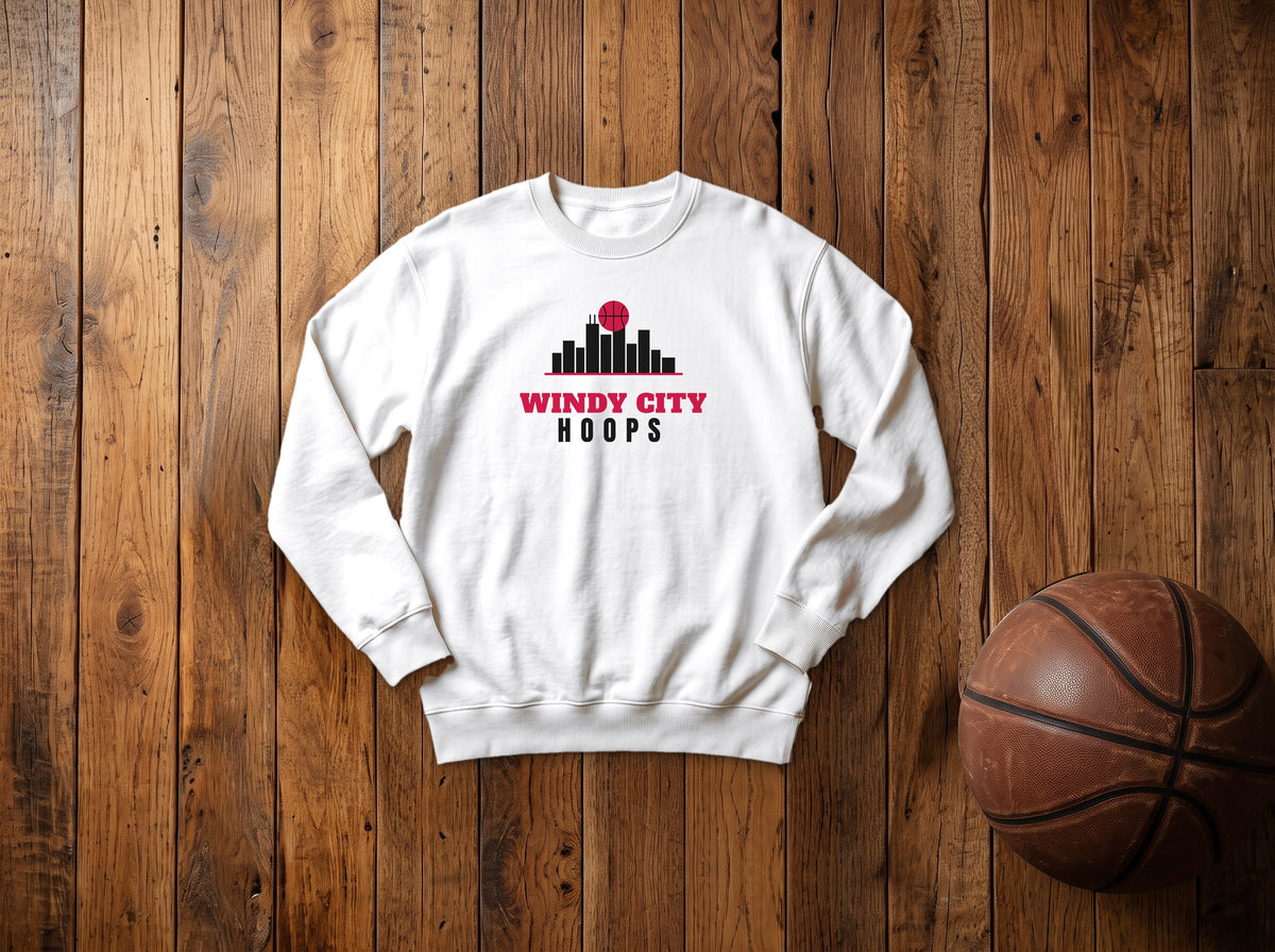 Kids Windy City Hoops crewneck, White