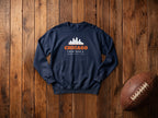 Kids Chicago skyline football crewneck, Navy